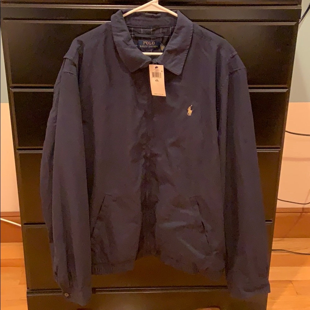 Navy Bi-Swing Windbreaker